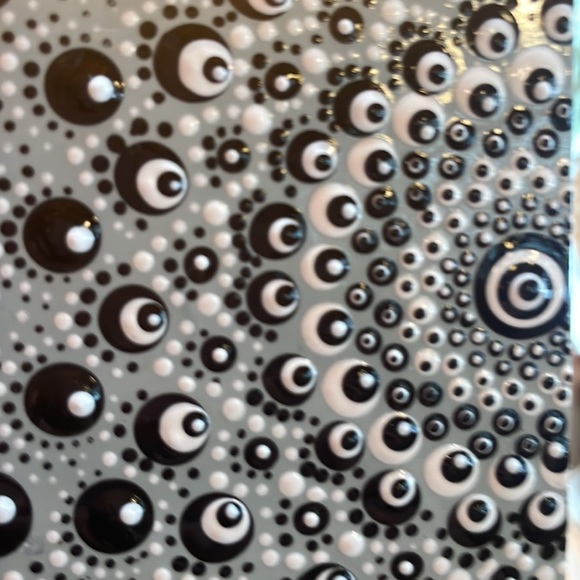 Enjoying my custom artwork, set of 4 coasters, repurposed, recycled, coasters - Picture 3 of 15